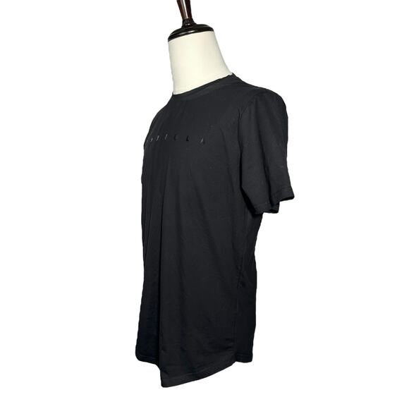 YoungLA | Men | Black Stretch Cotton Minimal Drop Cut Logo Tee | Medium - Picture 4 of 9